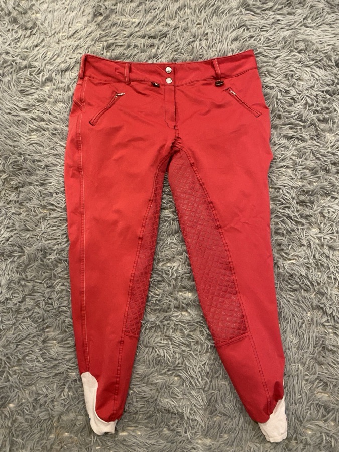 Equine couture red breeches