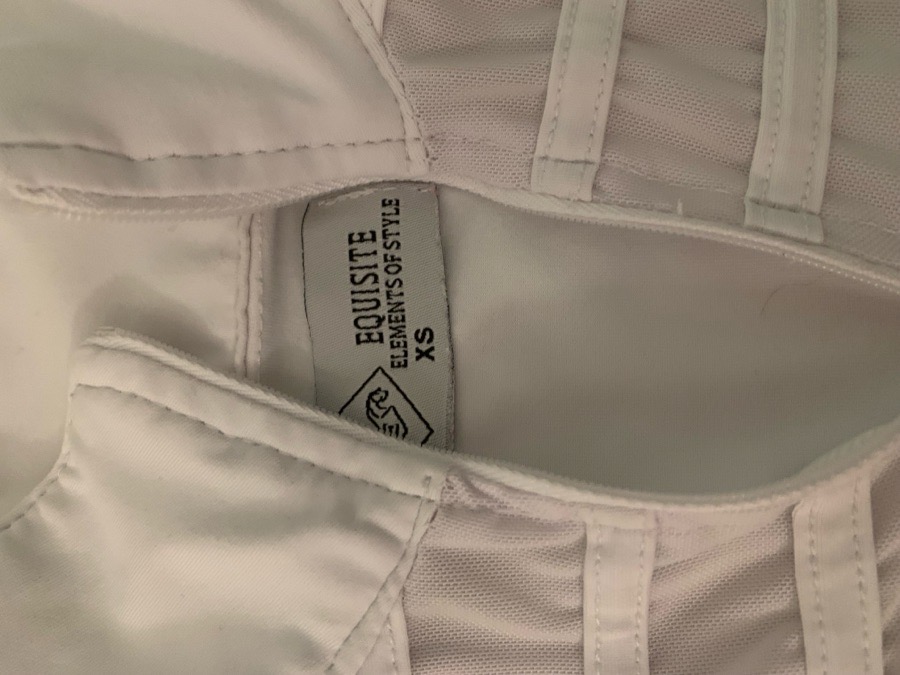 Equisite white riding shirt. Women’s XS