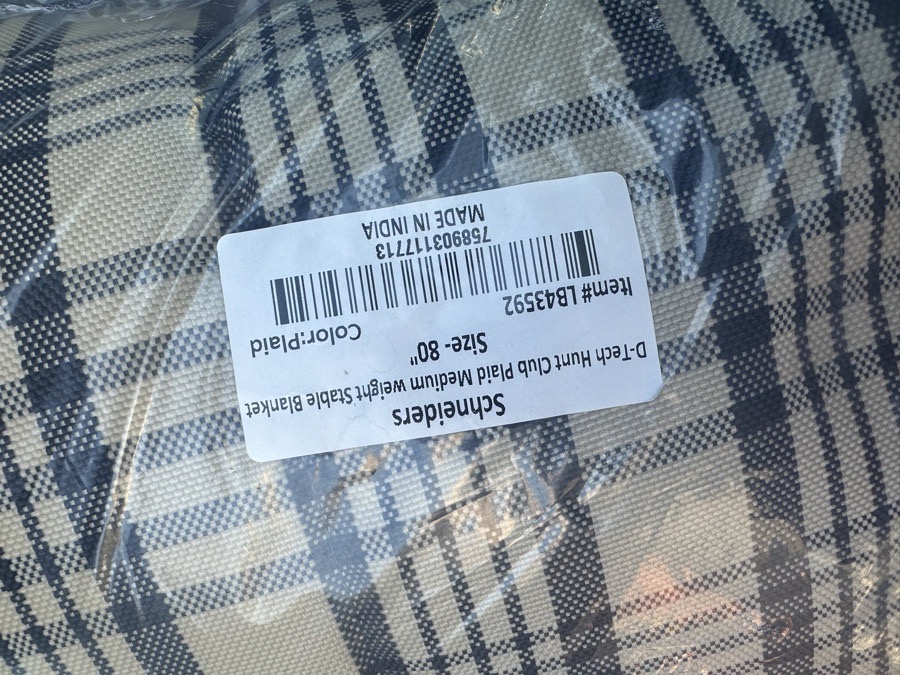 Dura-Tech® Hunt Club Plaid Medium Weight Stable Blanket 80 Plaid