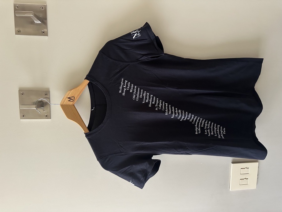 NFStyle Black Crew Neck T-Shirt with City Names