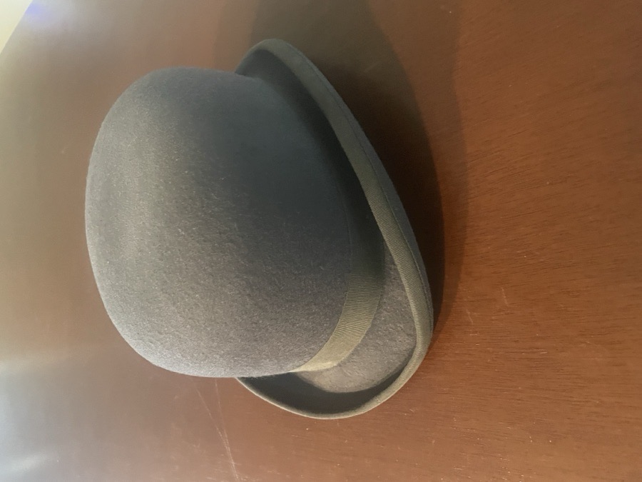 Hartmeyer Grey Fur Felt Derby Hat, Size 6 7/8