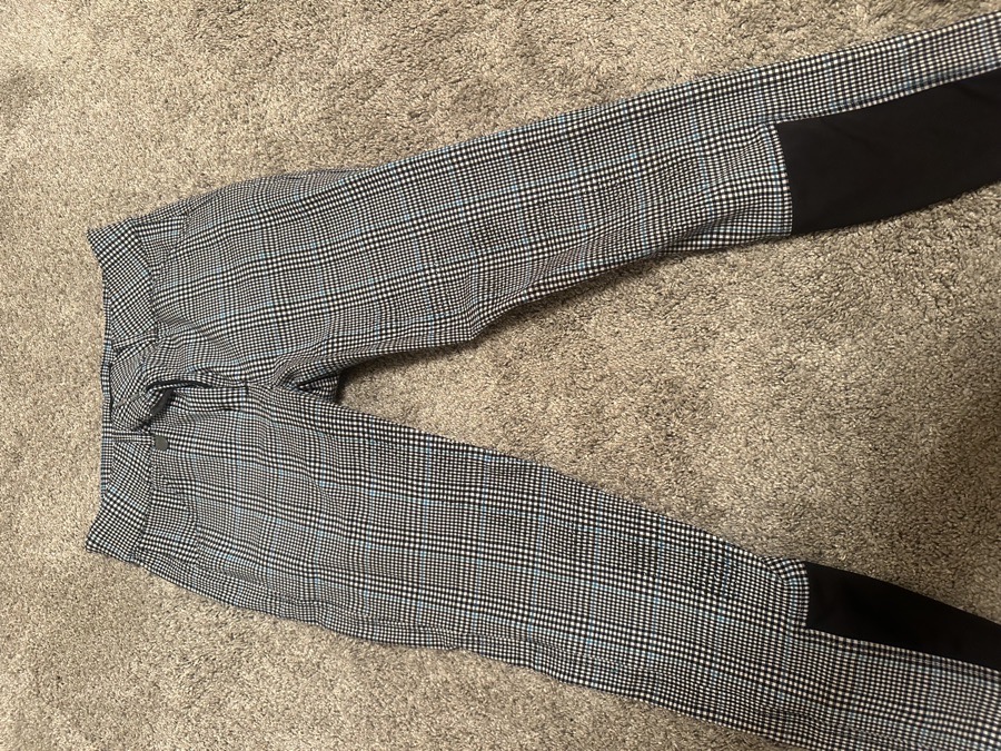blue and black plaid full seat grand prix breeches!