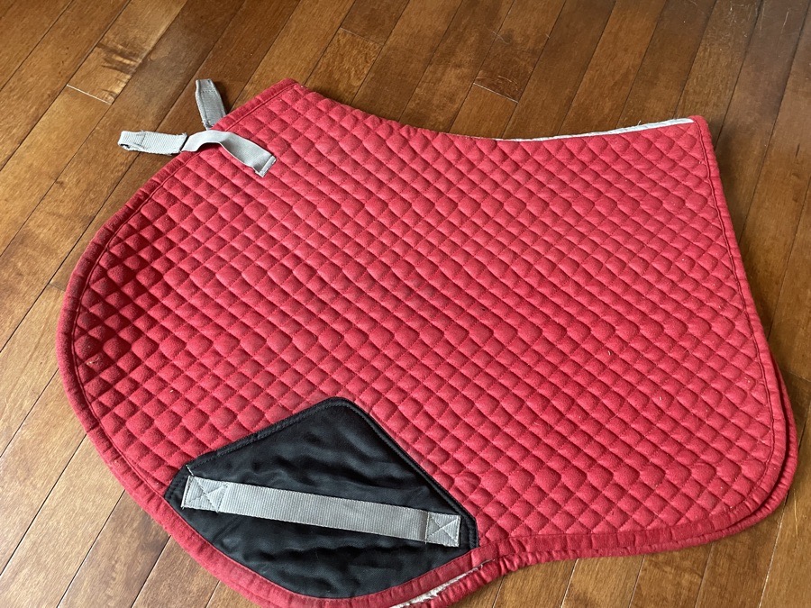 Red saddle pad
