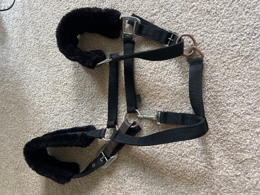 Breakaway Black Fleece halter