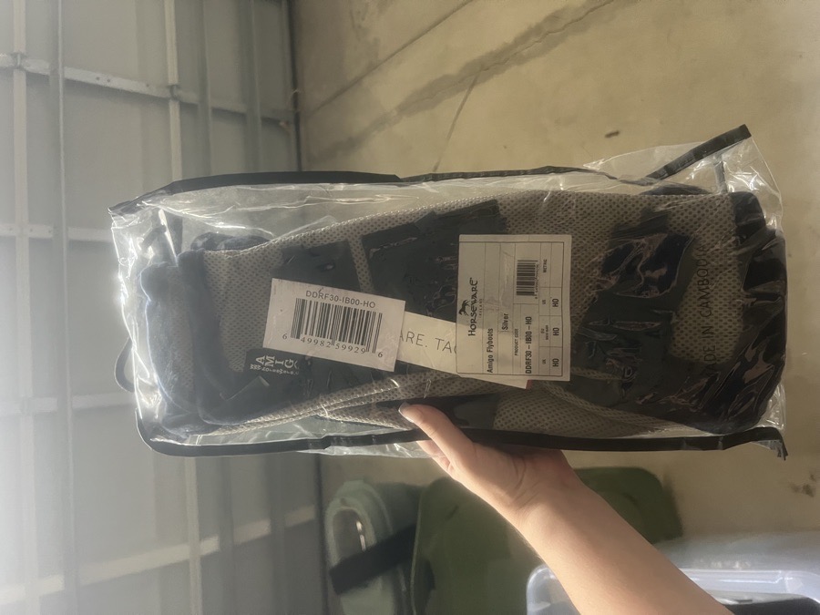 Amigo fly boots -Horse silver/navy