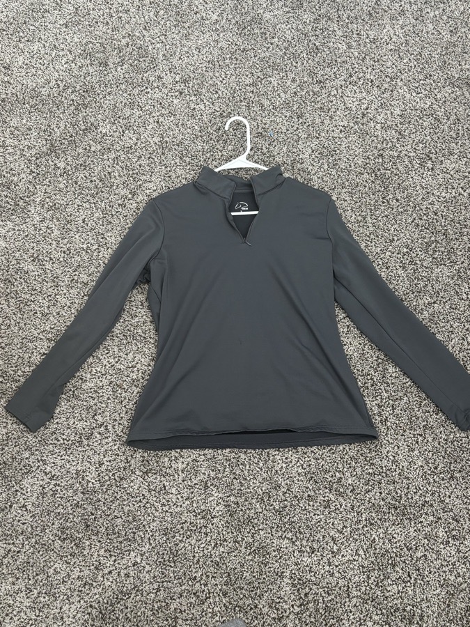 Grey Fleece HKM Quater Zip Shirt
