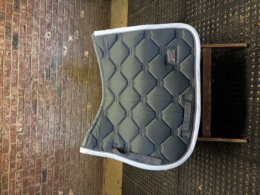 Gray with White Piping Equestrian Stockholm Jump Pad
