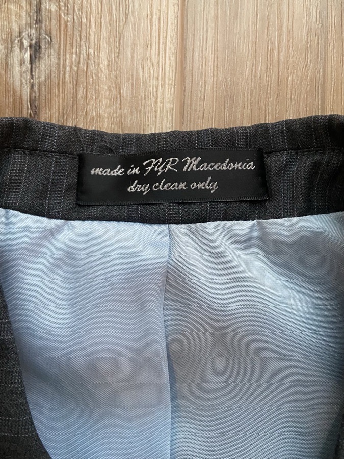 RJ Classics Gray with Blue Pin Stripes Show Coat