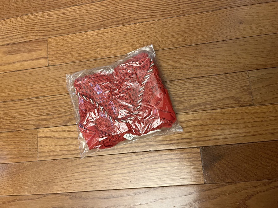 New red horse ear bonnet