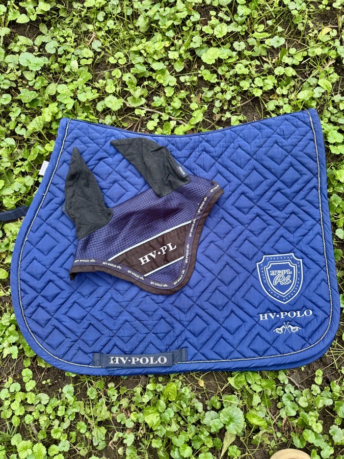 HV Polo Saddle Pad & Ear bonnet 💙💛