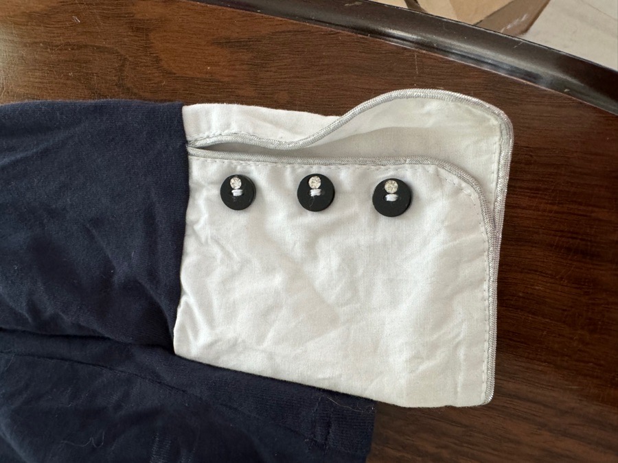 Equthime blue and white shirt sz xxs