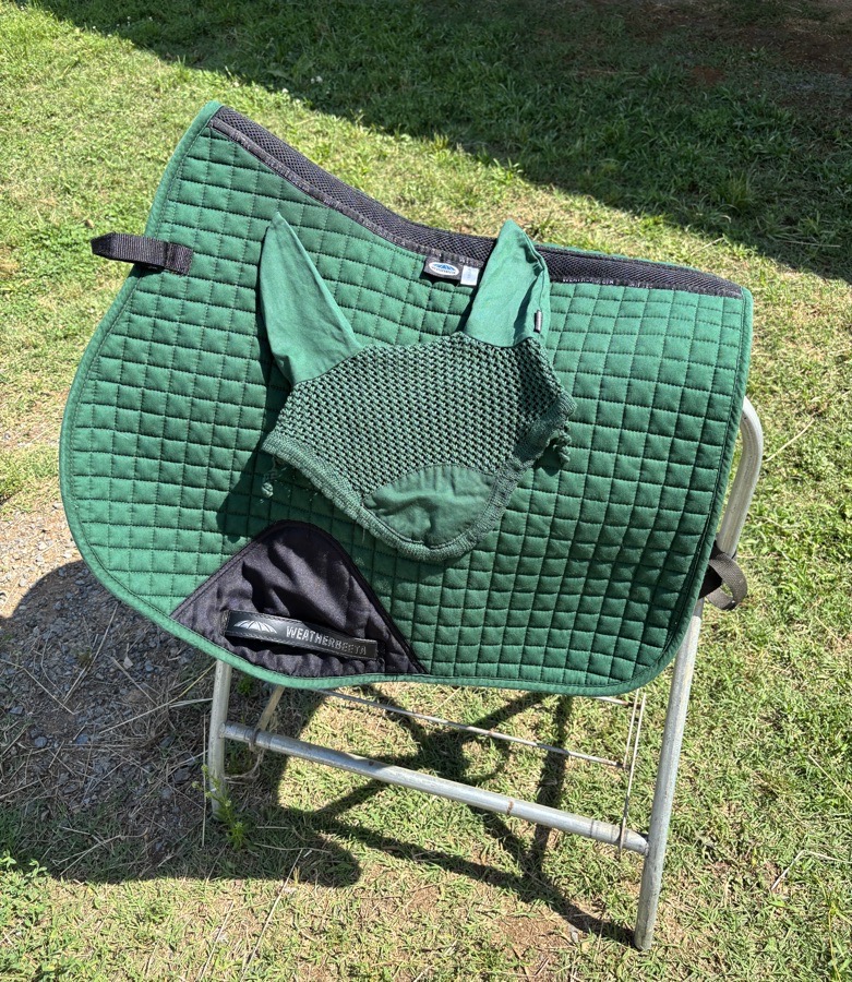 WeatherBeeta Forest Green Show Pad and Ear Bonnet Set