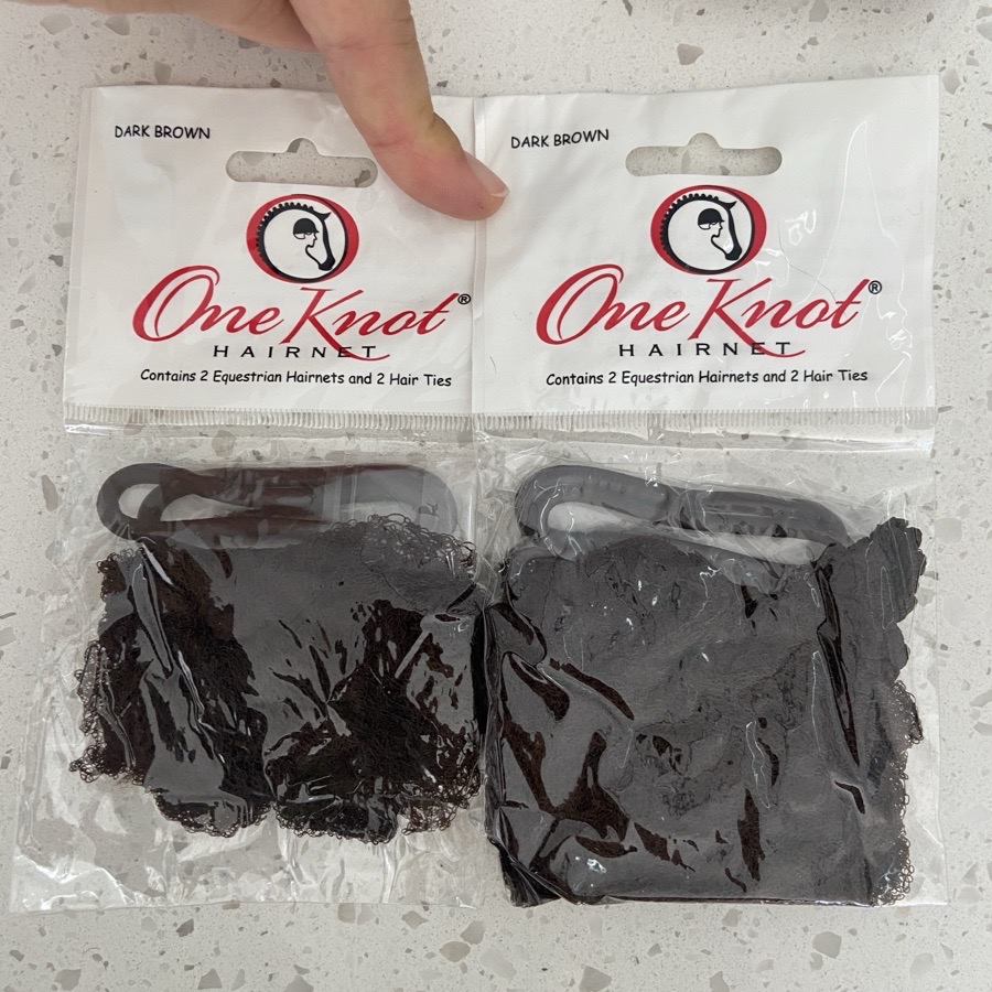 One knot hairnets dark brown