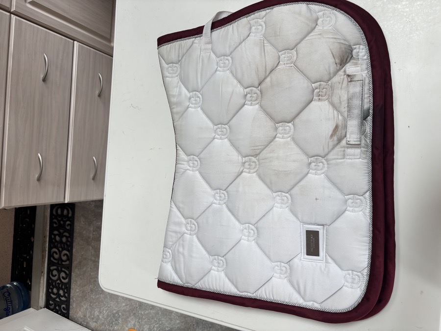 White Equestrian Stockholm Saddle Pad