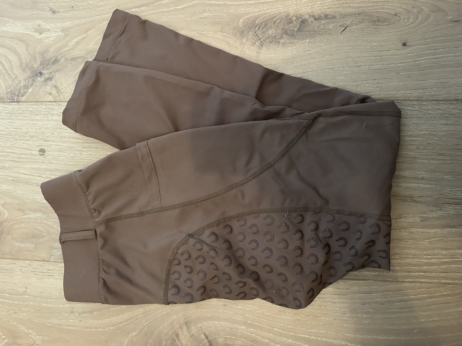 Brown riding leggings full seat