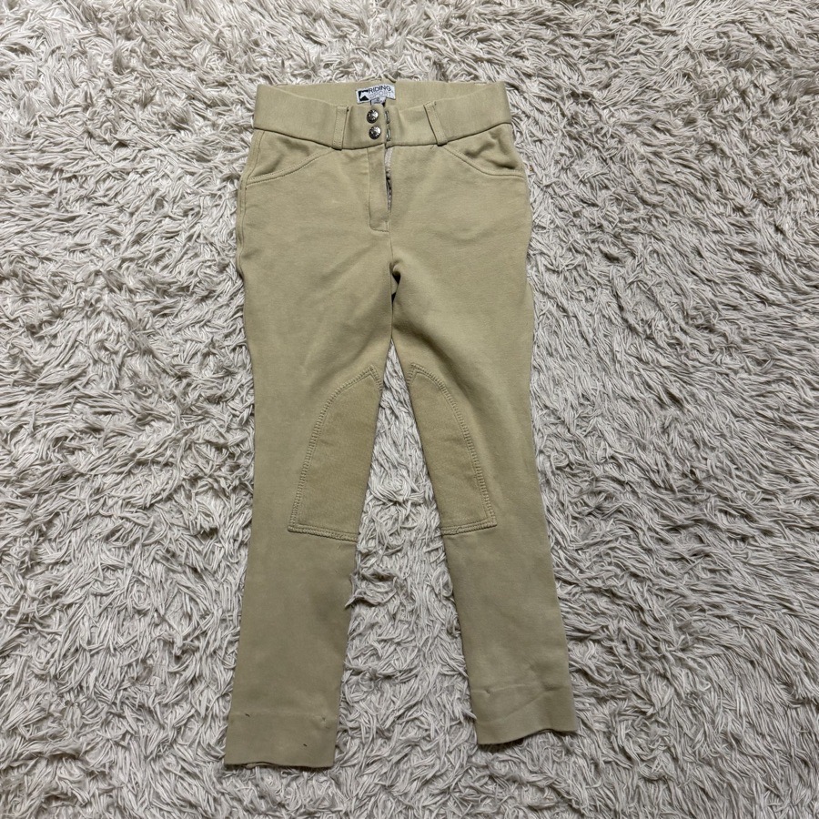 Girl’s Size 12 Tan Riding Sport Knee Patch Horseback Riding Jodphur Breeches