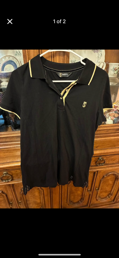 Tredstep Ireland Women’s Black Polo Size L NWOT
