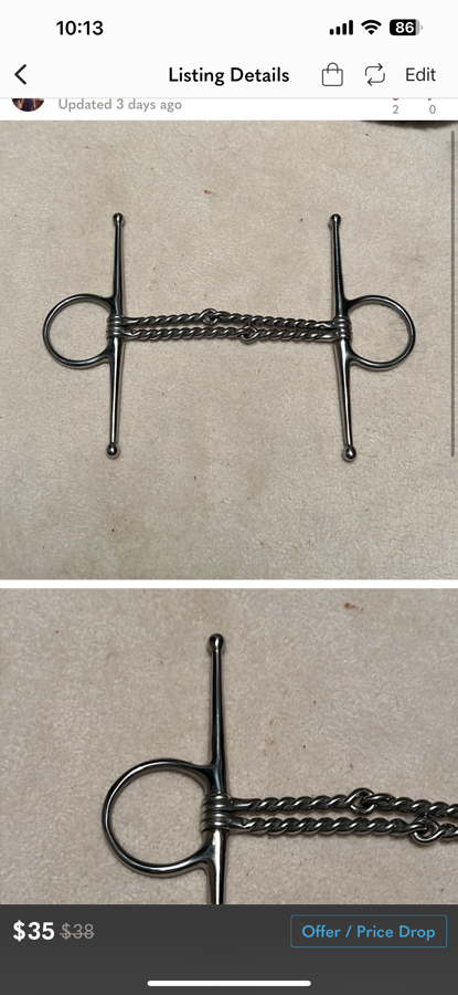 Coronet Full Cheek double twist bit