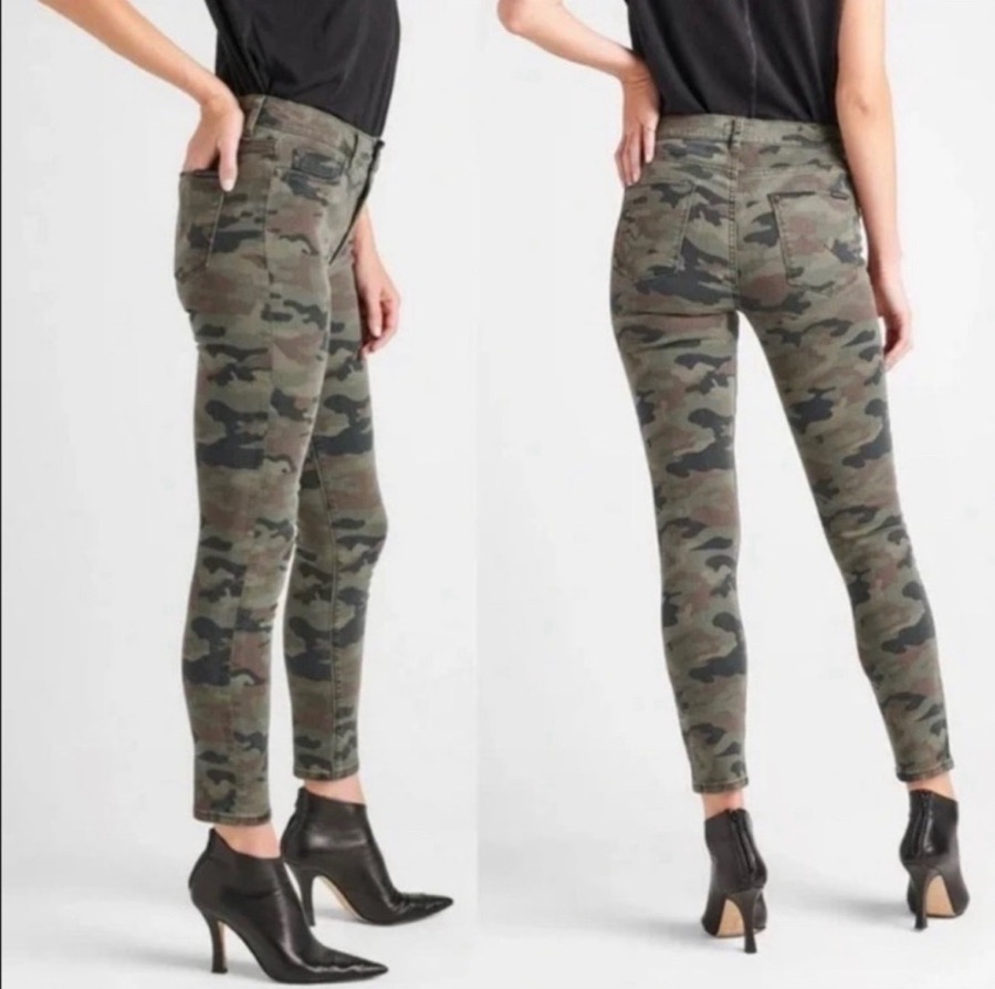 Hudson Camouflage Nico Midrise Ankle Skinny Jeans