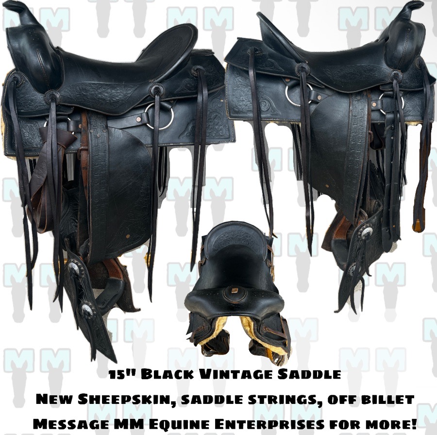 15” Black Western Saddle