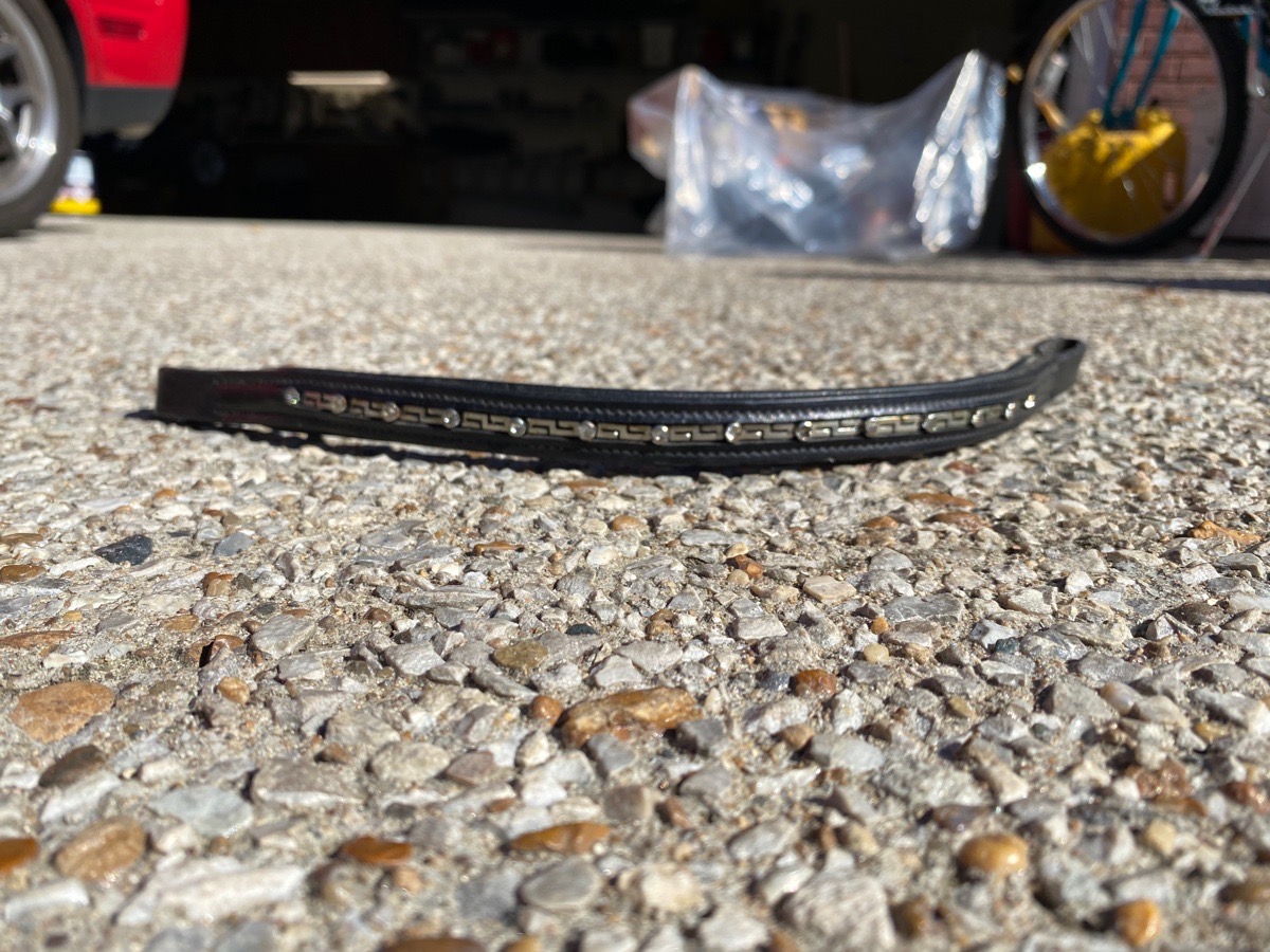 Black and silver sparkly browband