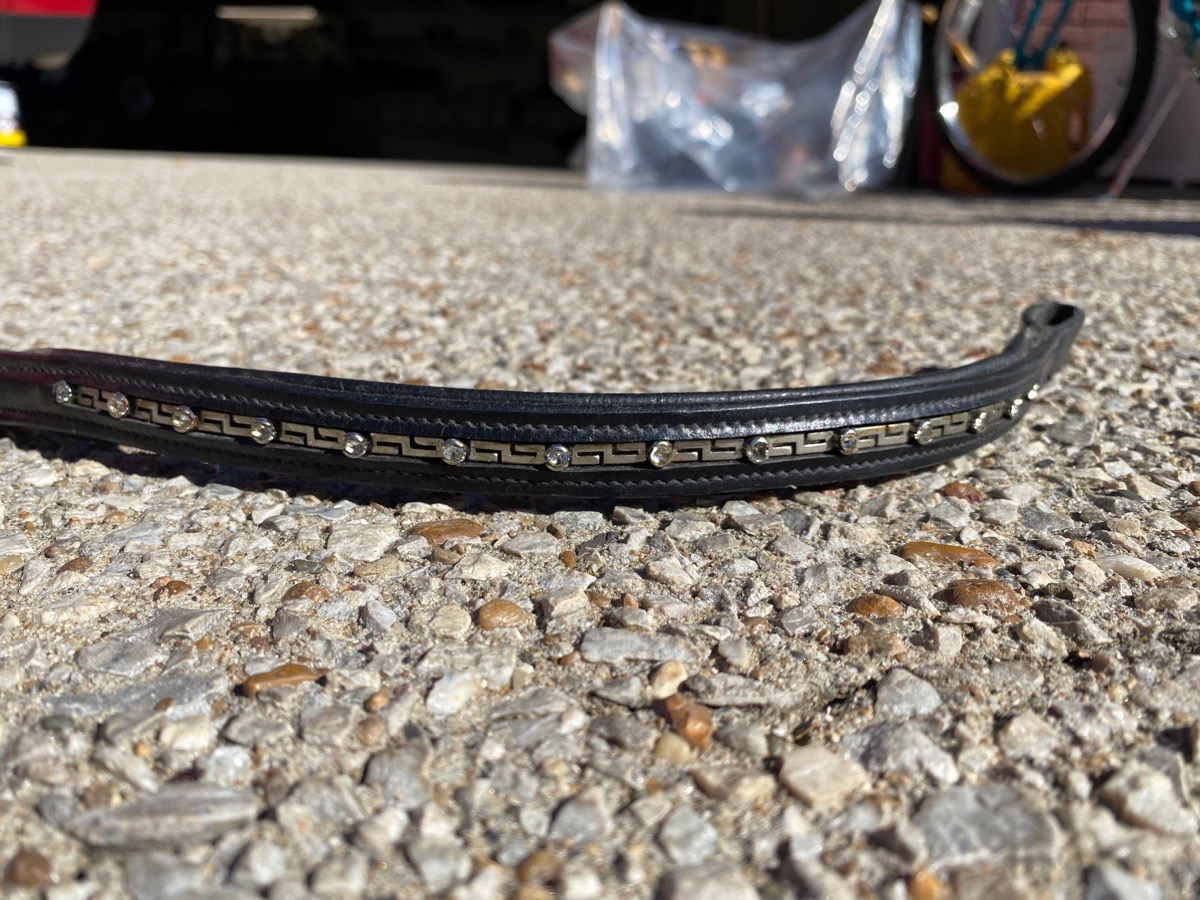 Black and silver sparkly browband