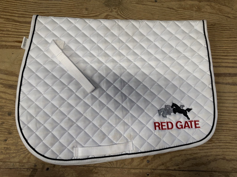 New white saddle pad
