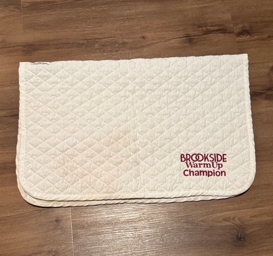 White Tuff Rider Baby Pad w/ Brookside Warmup Champion Logo