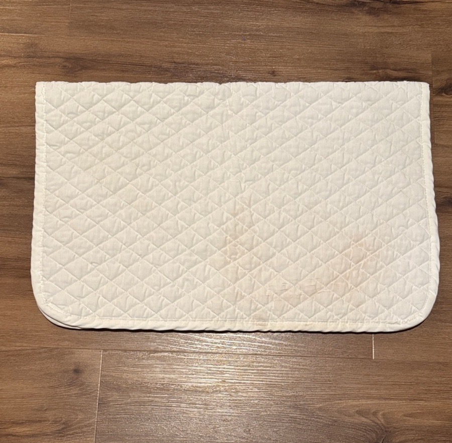 White Tuff Rider Baby Pad w/ Brookside Warmup Champion Logo