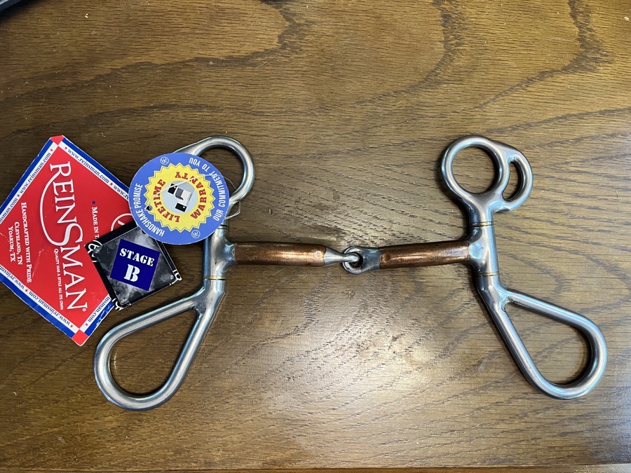 Reinsman colt 1/2 smooth copper snaffle