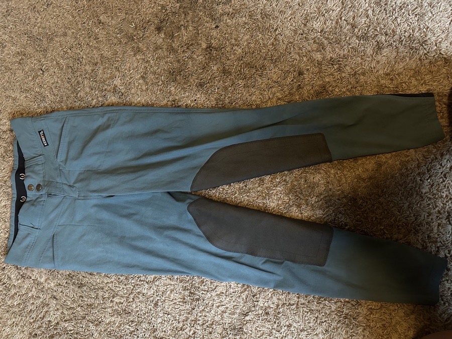 Blue Kerrits crossover breeches