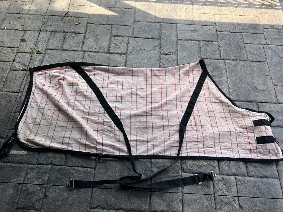 Pink Plaid Stable Sheet