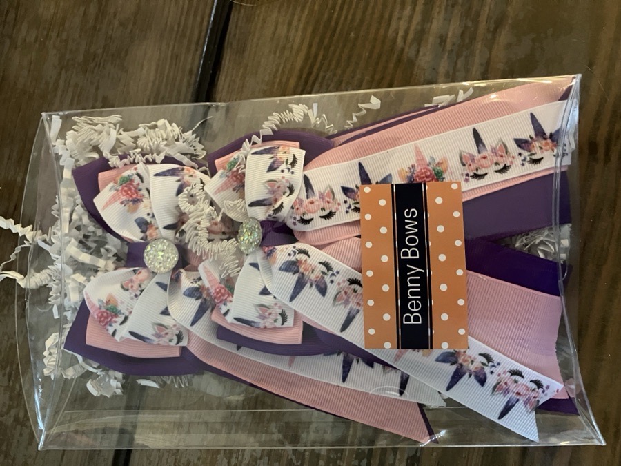 Benny bows show bows unicorn style
