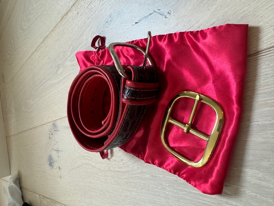 Leather With Love Red and Black Belt