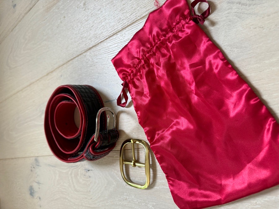 Leather With Love Red and Black Belt