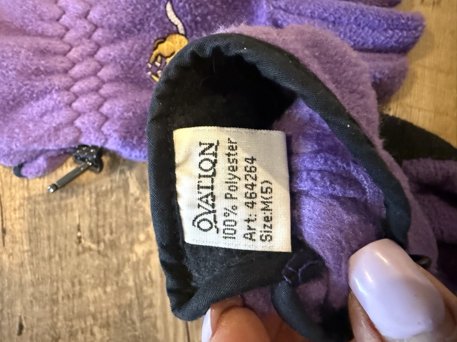 Kids fleece riding gloves