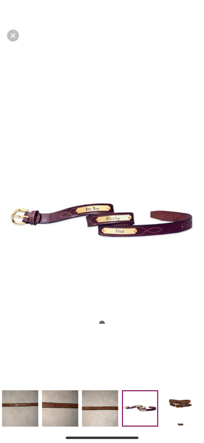 Tory English Bridle Leather Belt Chestnut brown Size 30