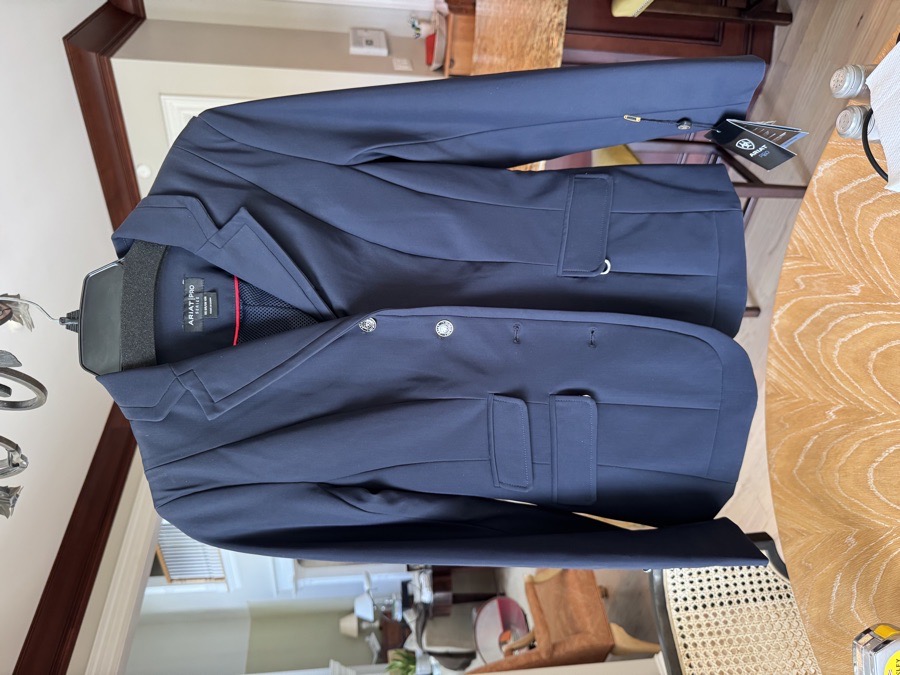 ariat pro platinum navy show coat