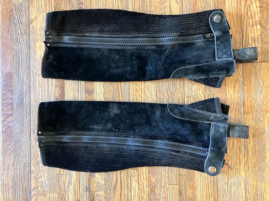 Suede half chaps
