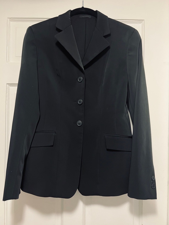 RJ Classics Equestrian Show Jacket Orange Label in Black size 2R