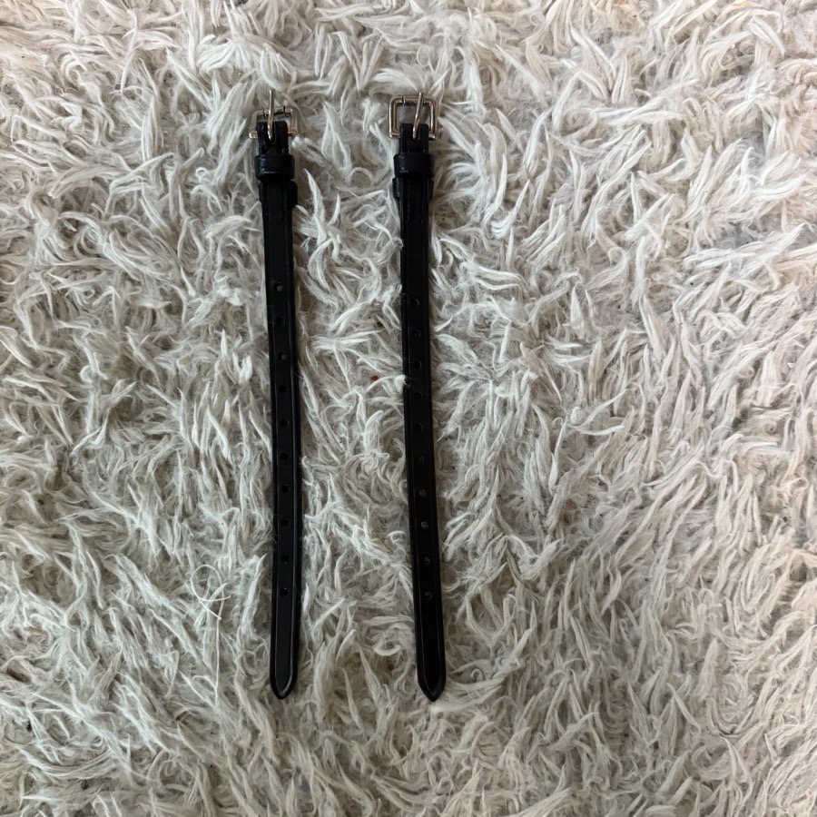 Black Leather English Horseback Riding Bridle Cheek Pieces. Never used.