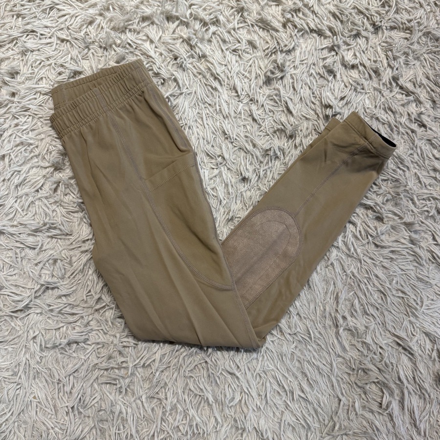 Girl’s Medium Tan Baleaf Knee Patch Horseback Riding Tights Breeches