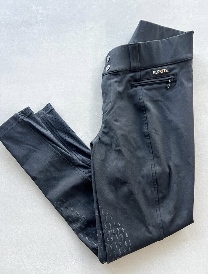 Kerrits knee patch breeches SMALL rubber grip jodhpurs horse riding horseback