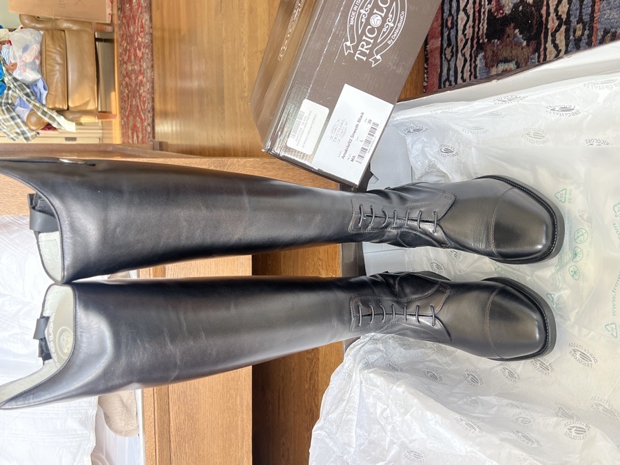 DeNiro Amabile Tricolore ladies field boots BNIB 39 MA L