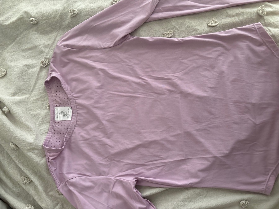 Free ride equestrian purple long sleeve top