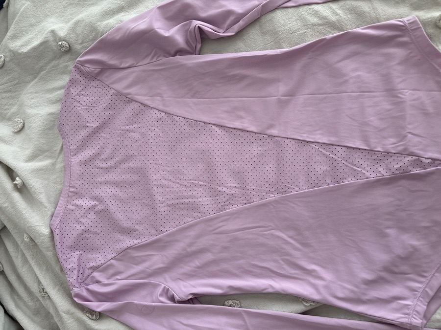 Free ride equestrian purple long sleeve top