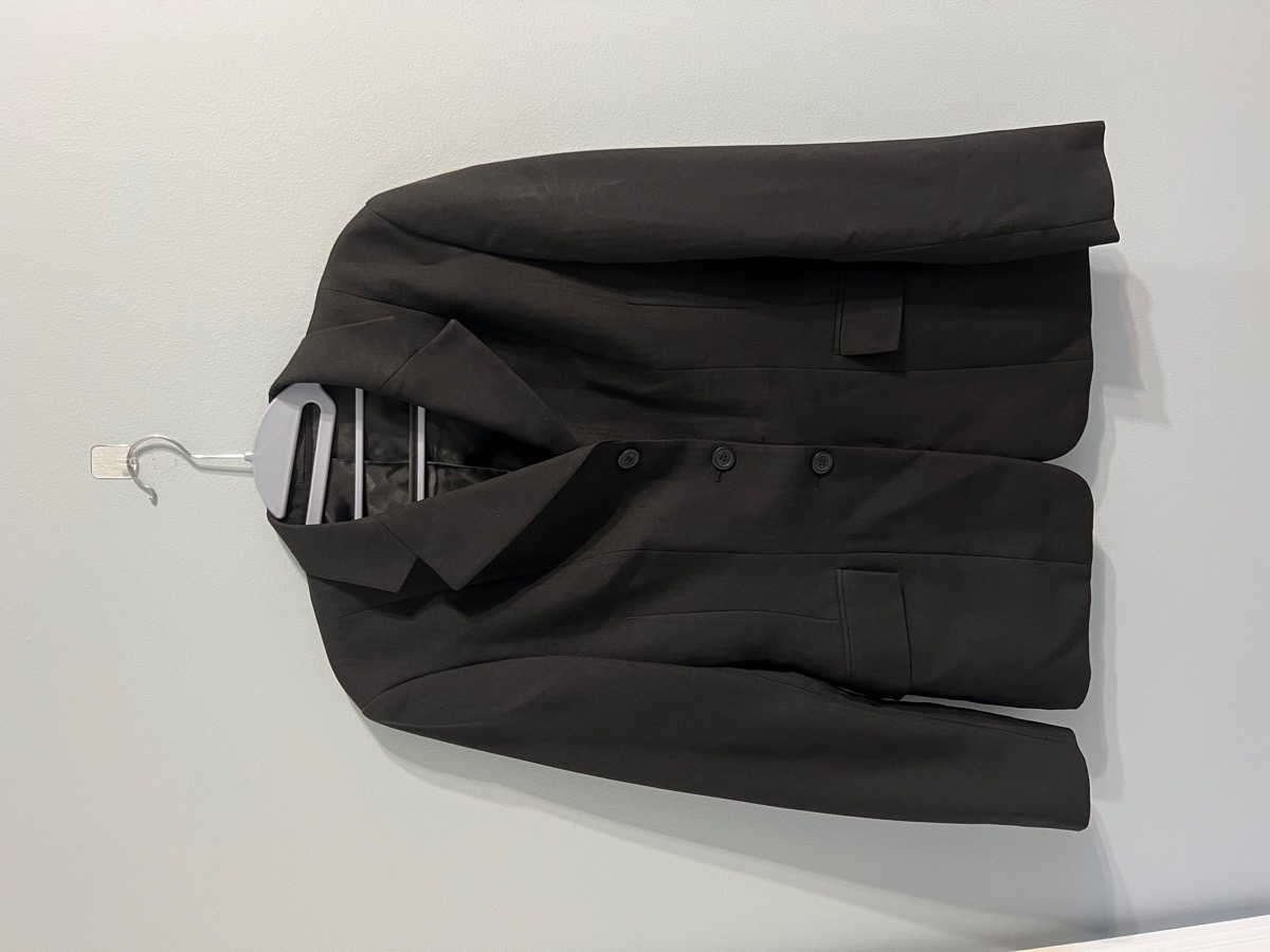 4L RJ Classic black herringbone show coat