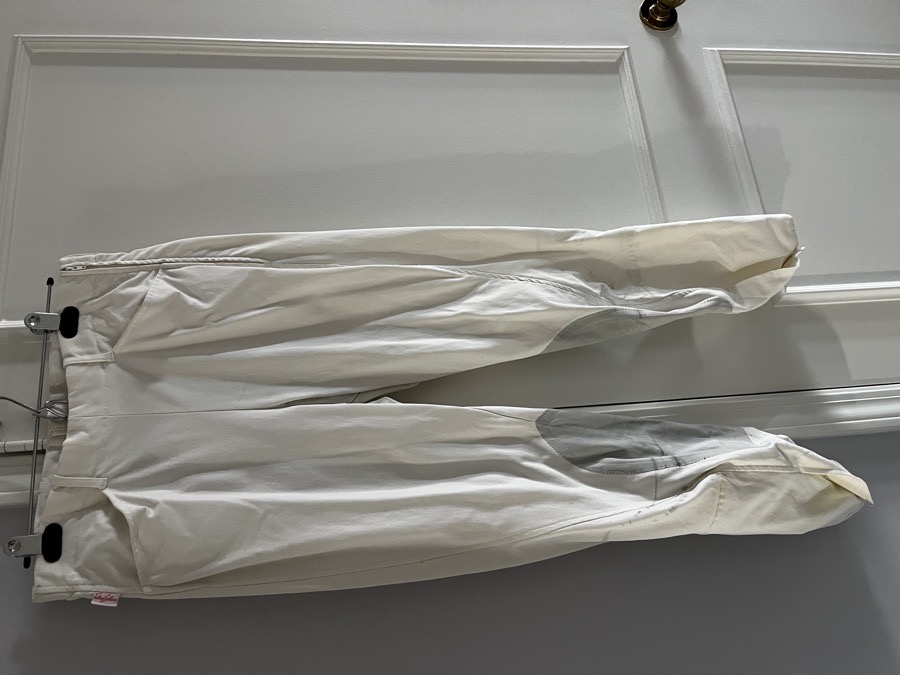 White TS Knee Patch Breeches - 32L