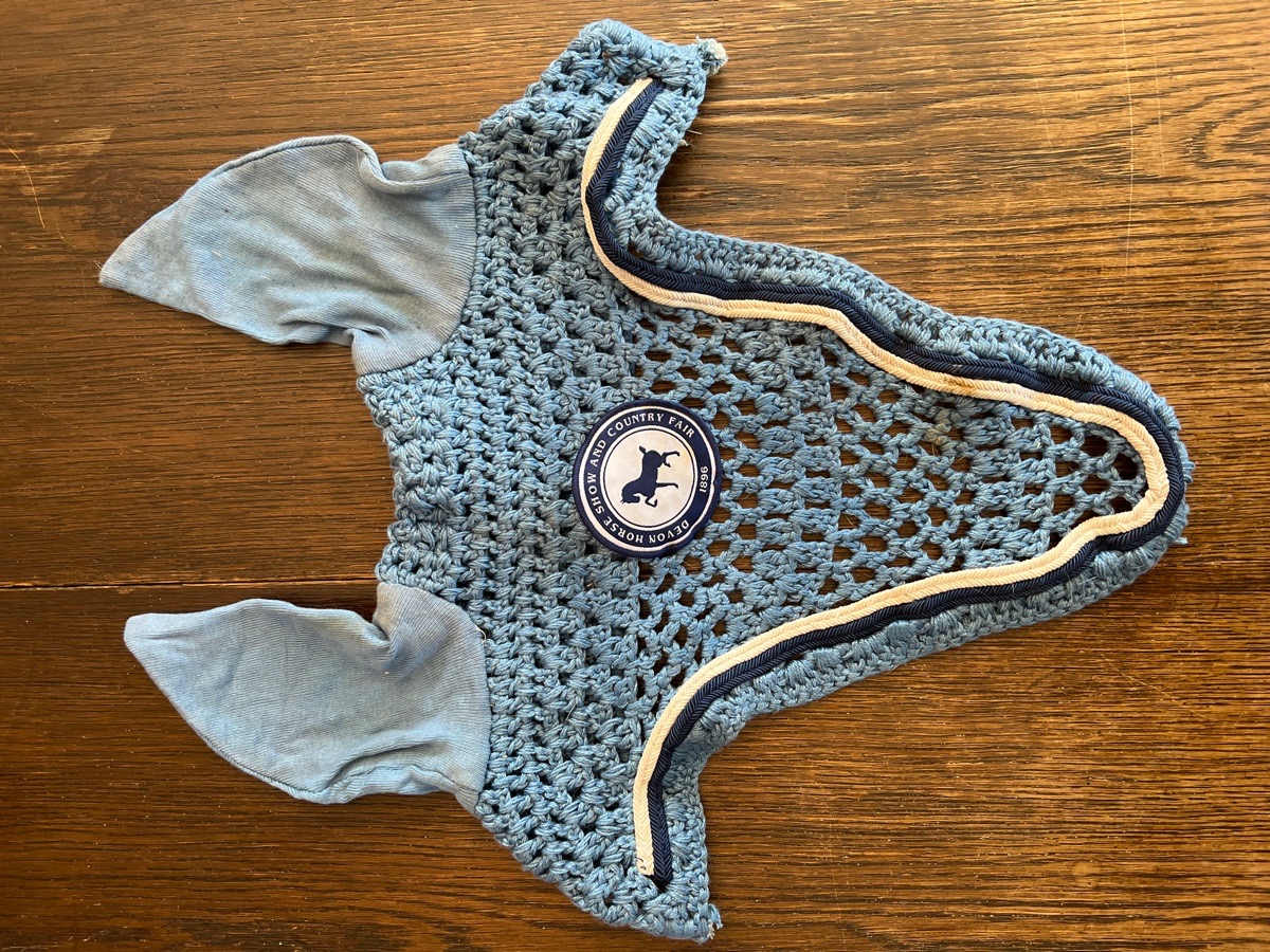 Gently used ear bonnet from the Devon horse show